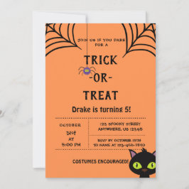 Truco o truco, Halloween Spiders Invitación