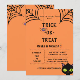 Truco o truco, Halloween Spiders Invitación