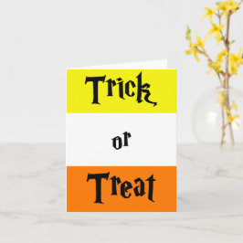 Truco o truco, tarjeta de saludo de Halloween