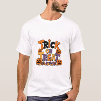 Truco suave o trato a la camiseta con caramelo y c