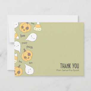 Truco Trato ¡Boo!   Tarjetas Planas de Notas de Ag
