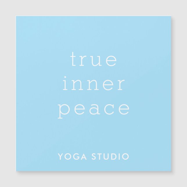 True Inner Peace Yoga Studio Magnetic Card (Anverso)