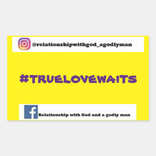 #truelovewaits pegatina