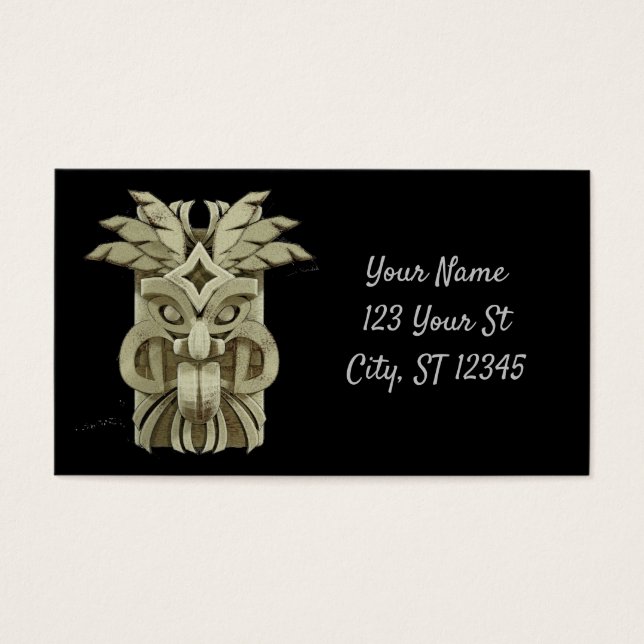 Trueno de escultura tiki tallada (Frente)