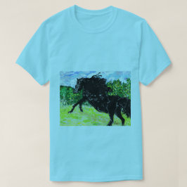 Trueno de estallión negro de camiseta masculina