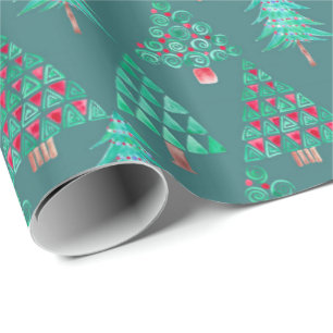Trullo del papel de regalo del árbol de navidad de