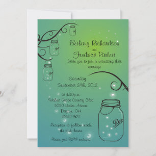 Trullo del verde de la invitación de la boda de la