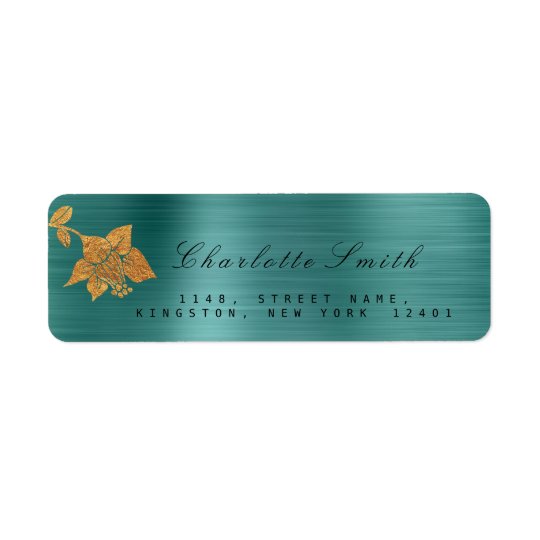 Trullo metálico floral RSVP tropical de la hoja de Etiqueta De Remite