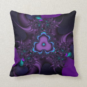 Trullo púrpura y almohada azul del arte del