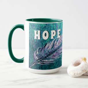 Trullo y taza de la esperanza del cáncer ovárico