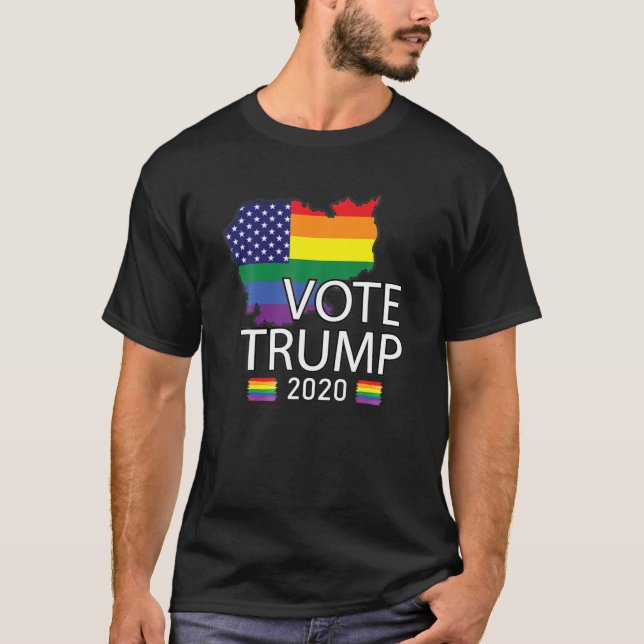 TRUMP 2020, CAMISETA TRUMP LGBT - ORGULLO GAY LGBT (Anverso)