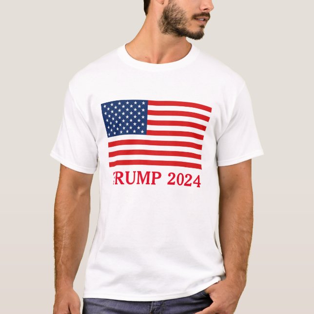 TRUMP 2024 CAMISETA DE BANDERA ESTADOUNIDENSE (Anverso)