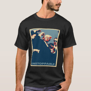 Trump 2024 Diseño imparable de poster en camiseta