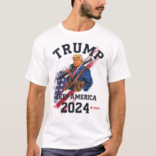 Trump 2024 Mantener la gran campaña de camisetas d
