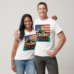Trump 2024 Mantener la gran campaña de camisetas d