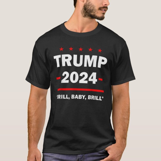 Trump 2024 Perforar el bebé con camiseta (Anverso)