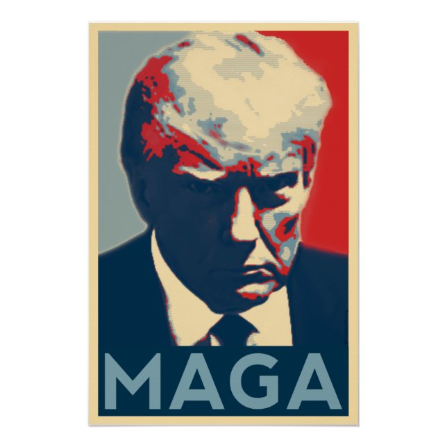 Trump 2024 Ultimate Mugshot Style MAGA Poster (Anverso)