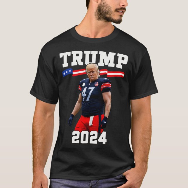 Trump 47 Football Jersey 2024 Bandera estadouniden (Anverso)