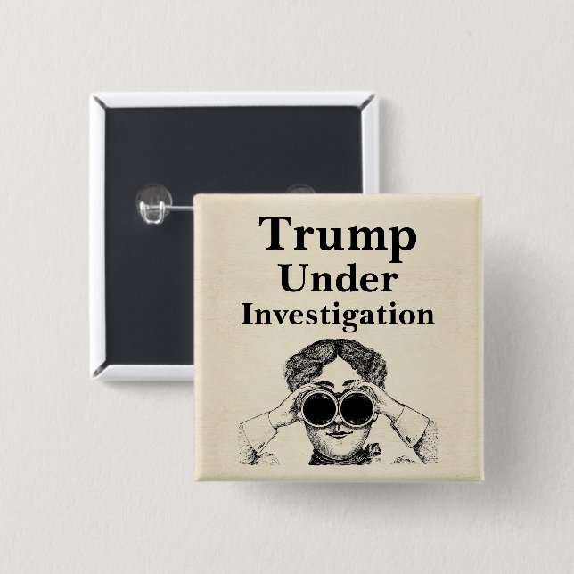 Trump bajo botón de investigación (Anverso y reverso)