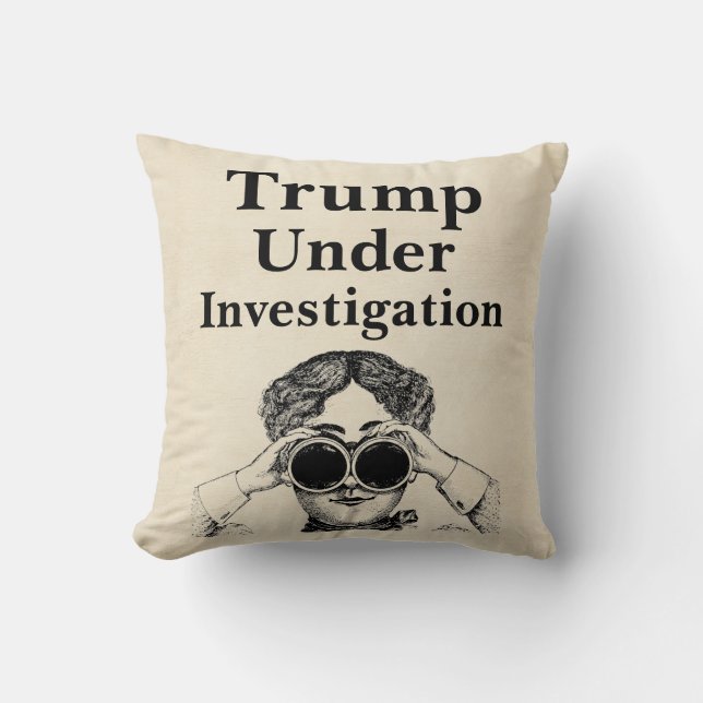 Trump bajo Cojín decorativo de investigación (Anverso)