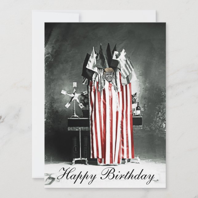 Trump Birthday Card Circa 1910 Patriotic Display  (Anverso)