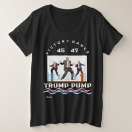 Trump bombea victoria bailando con camiseta negra