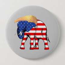 Trump botón de giro de malla del elefante del cabe