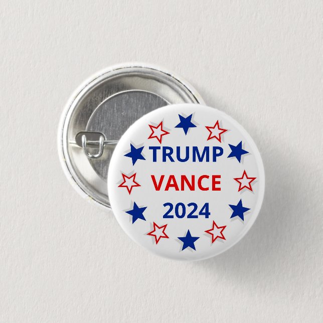 Trump, botón electoral de Vance 2024 (Anverso y reverso)