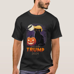 Trump Cat Camisetas Black Cat Halloween Disstuve C