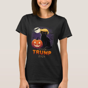 Trump Cat Camisetas Black Cat Halloween Disstuve C