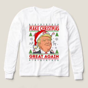 Trump con camiseta navideña, hijos de Donald Trump