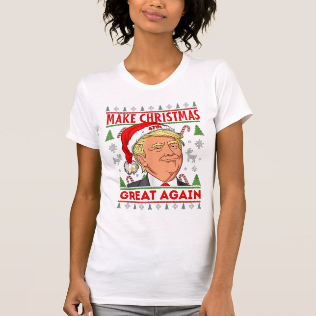 Trump con camiseta navideña, mujeres de Donald Tru (Anverso)
