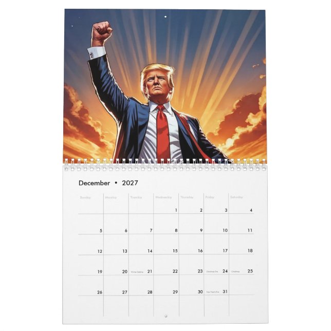 Trump el calendario de superhéroes estadounidenses (Dec 2027)
