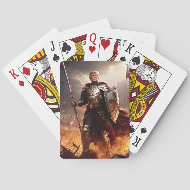 "Trump, el Guardián Estadounidense, jugando cartas (Reverso)