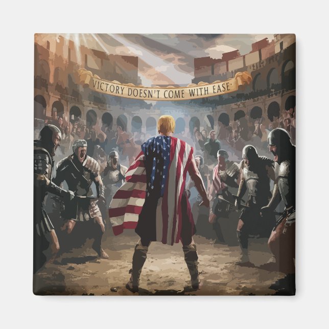 "Trump el imán del gladiador" (Frente)