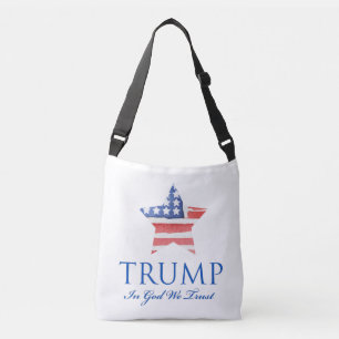 TRUMP En Dios Confiamos en la bolsa de madera