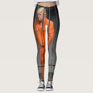 Trump en la cárcel, en leggings todo-sobre-impreso