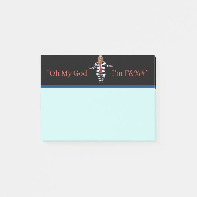 Trump en prisión usa notas posteriores a ella (Anverso)