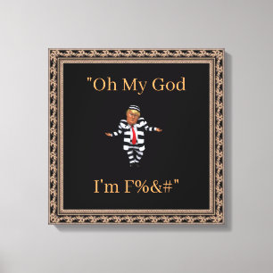 Trump en prisión usa papel de lienzo