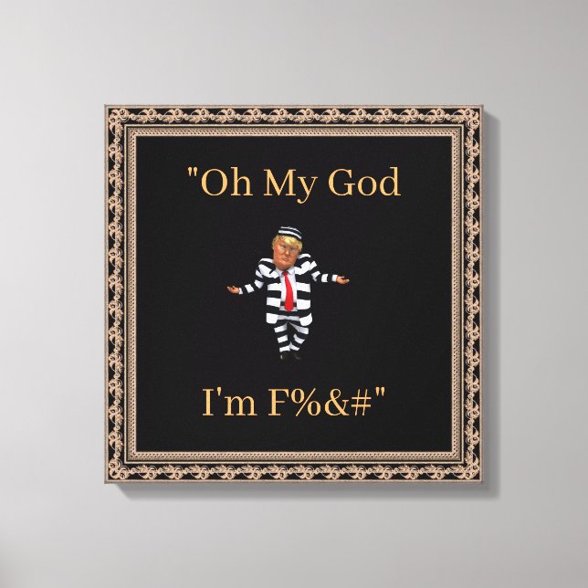 Trump en prisión usa papel de lienzo (Anverso)