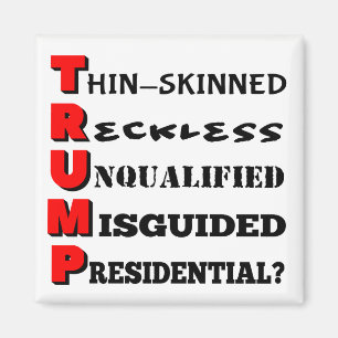 Trump en un enorme imán blanco