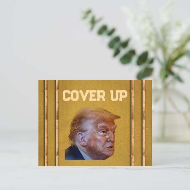 Trump encubre postal (Anverso de pie)