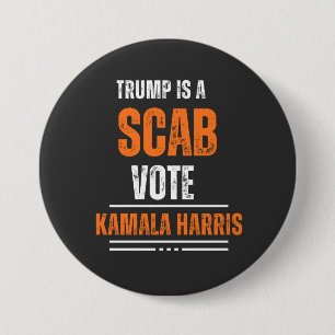 Trump Es Un Botón De Voto De Escabilla Harris 2024