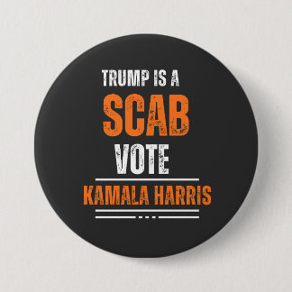 Trump Es Un Botón De Voto De Escabilla Harris 2024