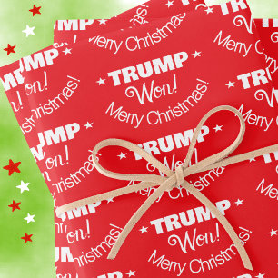¡TRUMP GANÓ! Feliz juego de Navidad de papel de aj