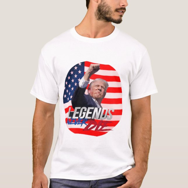 Trump, las leyendas nunca mueren de camiseta (Anverso)