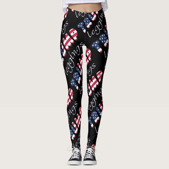 Trump Leggings Atención patriótica cualquier color (Anverso)