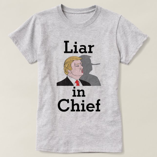 Trump Liar en camiseta principal (Diseño del anverso)