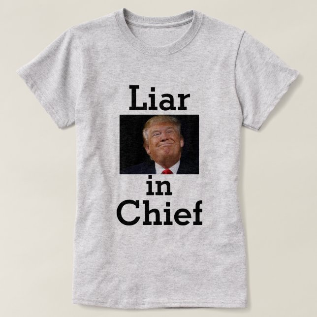 Trump Liar en camiseta principal (Diseño del anverso)