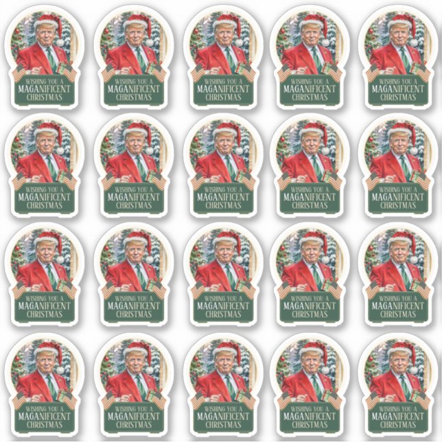 Trump MAGA - Pegatinas de vinilo Navidades signifi (Anverso)